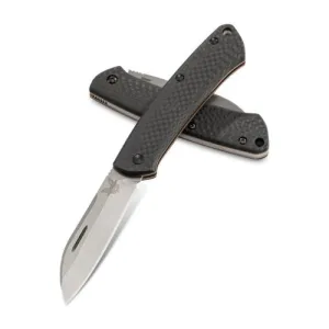 BENCHMADE Proper Folding Knife 2.82" Sheepsfoot Blade + Carbon Fiber Handles