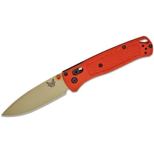 BENCHMADE Bugout 3.24" Drop Point Rust Orange / Desert Verde
