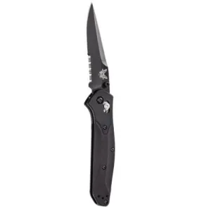 BENCHMADE 943 3.4" Clip Point Serrated Edge Coated Finish