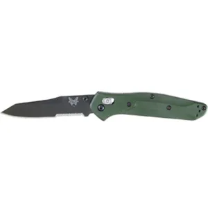 BENCHMADE 940 3.4" Reverse Tanto Serrated Edge Coated Finish