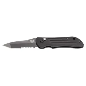 BENCHMADE Mini Auto Stryker 2.95" Tanto Serrated Edge Coated