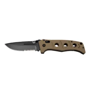 BENCHMADE Adamas 3.82" Drop Point Coated Finish Serrated Edg
