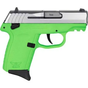 SCCY INDUSTRIES CPX-1 9mm 3.1" 10rd Pistol - Stainless / Lime Green