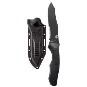 BENCHMADE Contego 4.97" Reverse Tanto Coated Serrated Edge