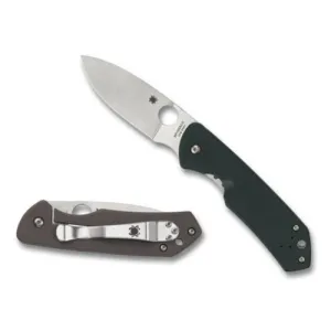 SPYDERCO Brouwer G-10 Green/Titanium Plain Edge