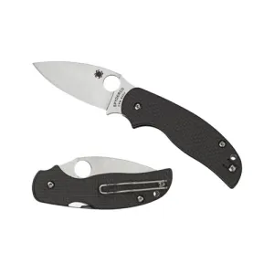 SPYDERCO Sage 5 Alzheimers Carbon Fiber/G-10 Plain Edge