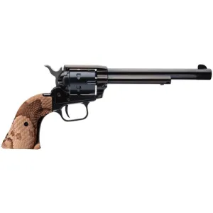 HERITAGE MANUFACTURING Rough Rider 22LR 6.5" 6rd Revolver - Blued w/ Snake Skin Grips