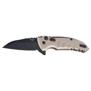 HOGUE X1 MicroFlip 2.75" Wharncliffe Plain Blk Cerakote
