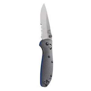 BENCHMADE Mini Griptilian 2.91" Sheepsfoot Serrated Satin