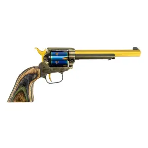 HERITAGE MANUFACTURING Rough Rider 22LR 6.5" 6rd Revolver - PVD Gold