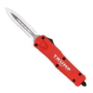 COBRATEC Medium Trump 2024 Red FS-3 Dagger 1Side Serrated