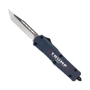 COBRATEC Medium Trump 2024 Blue FS-3 Tanto Serrated
