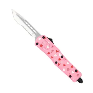 COBRATEC Small White Love Warrior FS-3 Drop Serrated