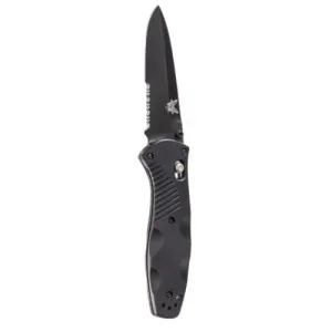 BENCHMADE Barrage 3.6" Drop Point Serrated Edge Coated Fin