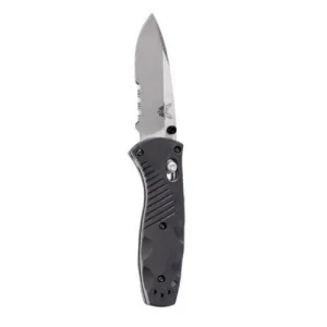BENCHMADE Mini Barrage 2.91" Drop Point Serrated Edge Satin