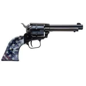 HERITAGE MANUFACTURING Rough Rider Small Bore 22 LR 4.75" 6rd Revolver - Blued / US Flag Grips