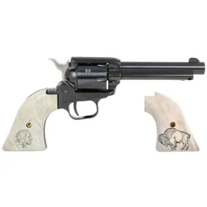 HERITAGE MANUFACTURING Rough Rider 22LR 4.75" 6rd Revolver - Black / Buffalo Engraved Grips