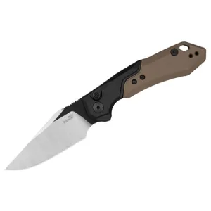 KERSHAW Launch 19 AUTO Folding Knife 3.3" Clip Point Blade | Black & Brown Aluminum Handles w/ G10