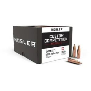 NOSLER Reloading Bullets Competition HPBT 8mm 200 Grain 250rd