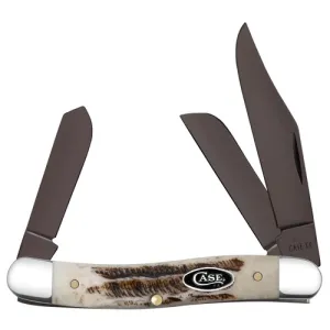 CASE KNIVES Stockman Vintage Bone 3.88" Pocket Knife (Clip, Sheepfoot, Spey) | Jigged Bone