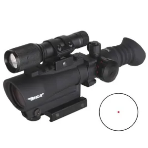 BSA 30MM Red Dot w/Laser/Flashlight Blk 1 x 30mm 5 MOA