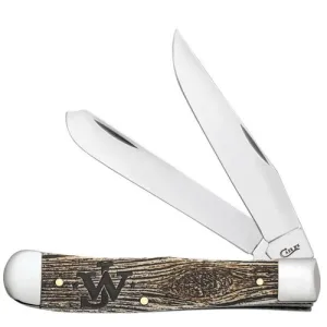 CASE KNIVES John Wayne - Emblsh Smooth Natural Bone Trapper