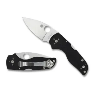 SPYDERCO Lil' Native G-10 Black Mid Back Lock Plain Edge