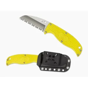 SPYDERCO Enuff Salt Lightwght Yellow H1/Sheepfoot Serr Edge
