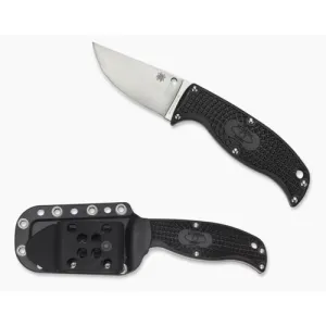 SPYDERCO Enuff Lightweight Black Clip Point Plain Edge