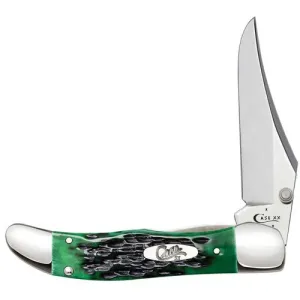 CASE KNIVES Pocket Worn Bermuda Grn Bone-Peach Seed Jig