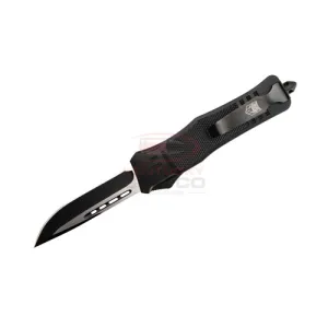COBRATEC LG CTK-1 Drop Point Non-Serrated Black Handle