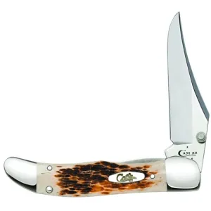 CASE KNIVES Kickstart Amber Bone Peach Seed Jig Mid-Folding