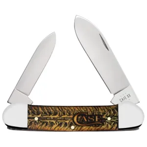 CASE KNIVES Golden Pinecone Canoe 3-5/8" Pocket Knife | Amber Color Wash
