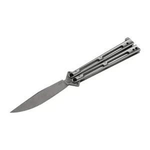 BOKER PLUS Papillon Butterfly Knife 4.25" Clip Point Blade - Stainless Steel Handle