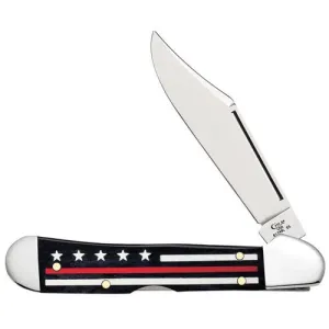 CASE KNIVES Stripes of Service-Ntrl Bone (Red) Mini Copperlock