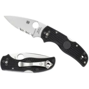 SPYDERCO Native 5 Lightweight Black Partially Serrated Edge