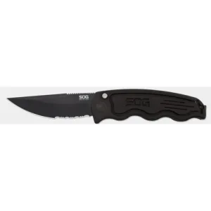 SOG SOG-TAC AUTO-PARTIALLY SERRATED BLACK TINI
