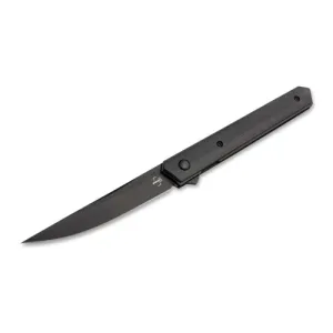 BOKER PLUS Burnley Kwaiken Air Flipper Knife 3.5" Trailing Point Blade - Black G10 Handles