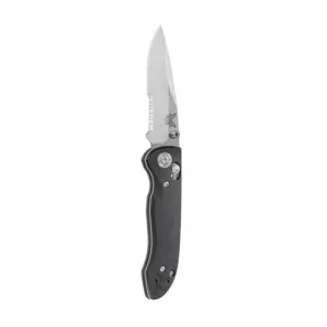 BENCHMADE Freek 3.6" Drop Point Serrated Satin Blade