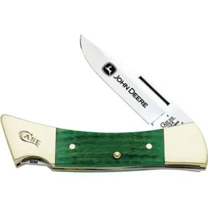 CASE KNIVES John Deere Corn Cob Jig Bright Grn Bone Hammerhead