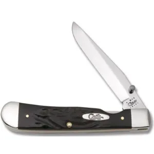 CASE KNIVES Jigged Rough Black Syn Trapperlock-6154Lc SS Clip
