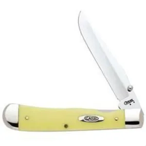 CASE KNIVES Yellow Synthetic Trapperlock (3154L CV)