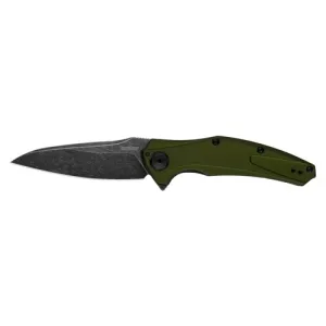 KERSHAW KNIVES Bareknuckle Olive Blackwash 3.5" Drop Point