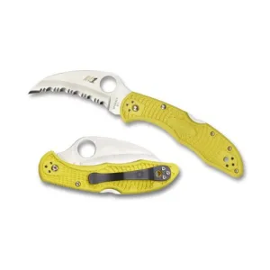 SPYDERCO Tasman Salt 2 Lightweight Yellow H1 Serrated Edge