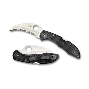 SPYDERCO Tasman Salt 2 Lightweight Black H1 Serrated Edge