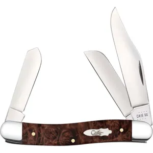 CASE KNIVES Brown Maple Burl Wood Stockman 7347 SS