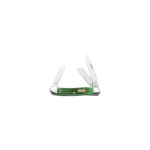 CASE KNIVES John Deere Corncob Jig Bright Grn Bone Med Stockmn