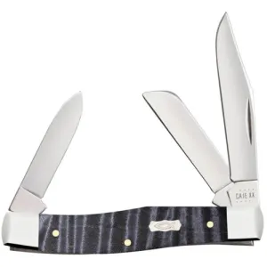 CASE KNIVES Bose Smooth Purple Curly Maple Medium Stockman Pocket Knife 3.25" Closed
