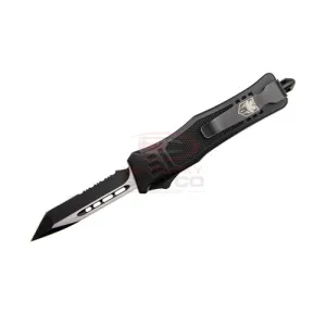 COBRATEC Mini CTK-1 Tanto/ Serrated Black Handle