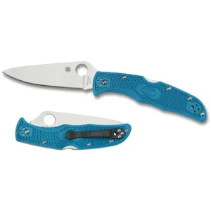 SPYDERCO Endura 4 Lightweight Blue Flat Ground Plain Edge
